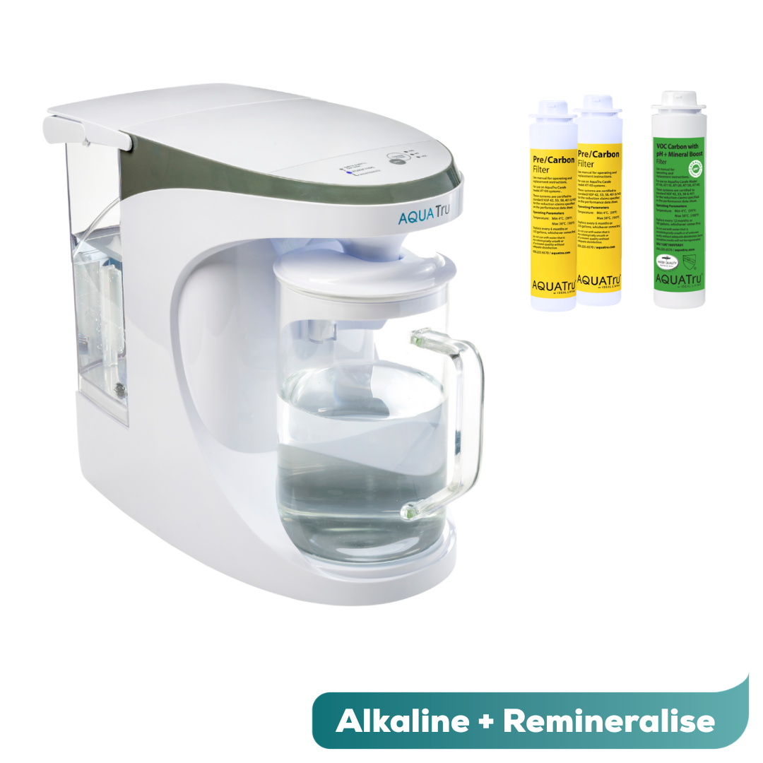 AquaTru Carafe - Alkaline Unit + 1 year Filter Pack