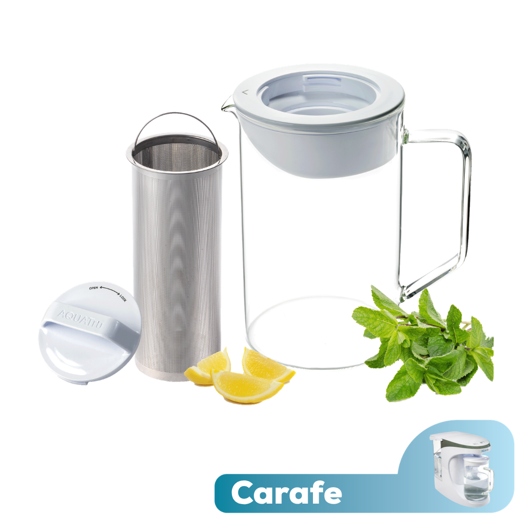 AquaTru Carafe - Infuser lid with glass pitcher
