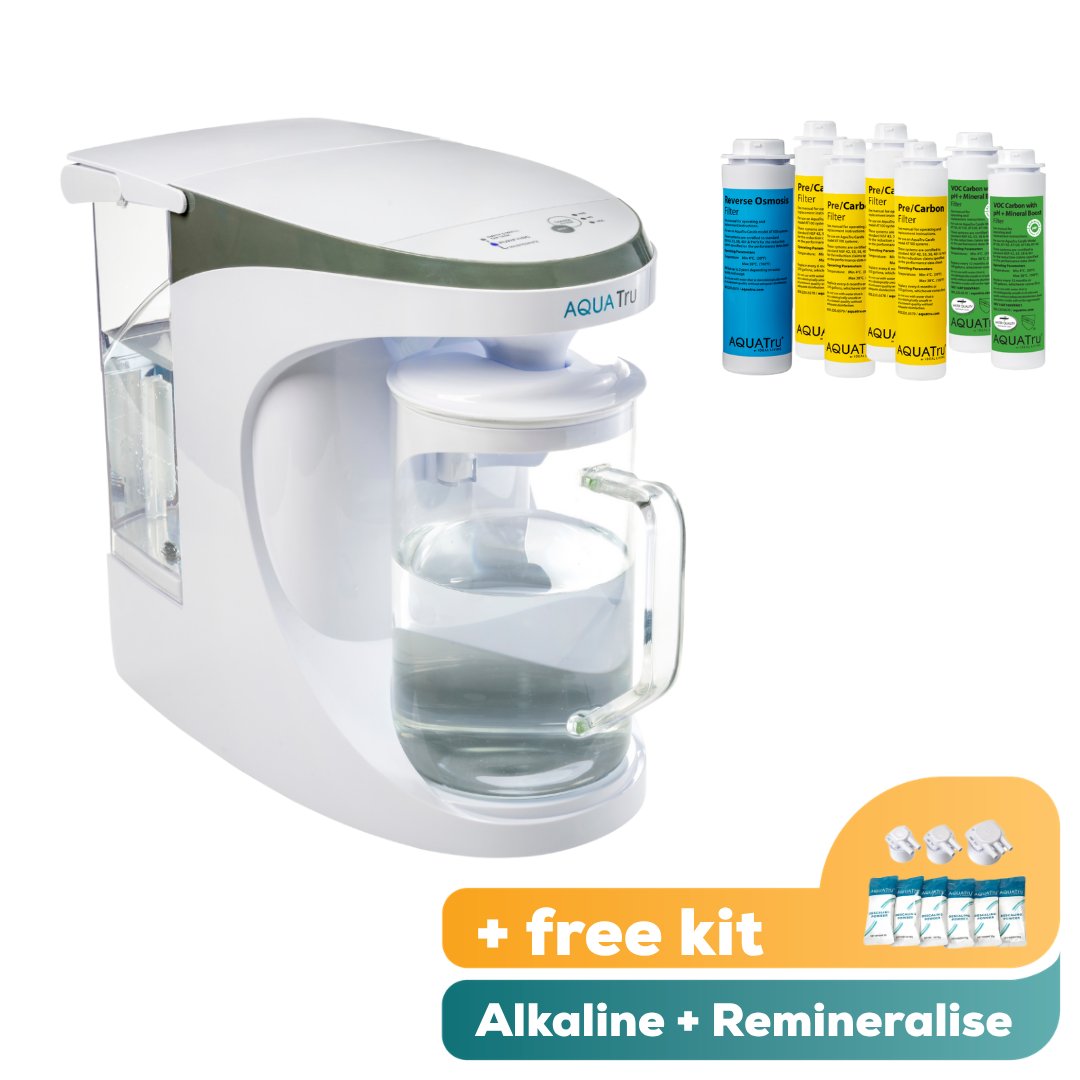 [PRE-SALE] AquaTru Carafe - Unit + 2 year filters alkaline  + free descaling kit